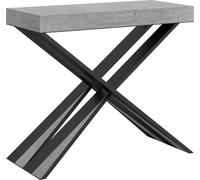Console extensible 90x40/196 cm Diago Small Premium Ciment Structure Anthracite