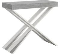 Console extensible 90x40/196 cm Diago Small Structure Blanc Ciment