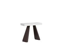 Console extensible 90x40/196 cm Diamante Small Premium Frêne Blanc cadre Ours -