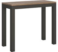 Console extensible 90x40/196 cm Everyday Small Evolution Chêne Nature Structure Anthracite