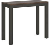 Console extensible 90x40/196 cm Everyday Small Evolution Noyer Structure Anthracite