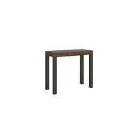 Console extensible 90x40/196 cm Everyday Small Noyer cadre Anthracite -