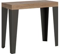 Console extensible 90x40/196 cm Flame Small Chêne Nature structure Anthracite