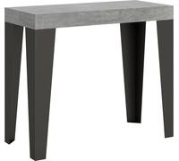 Console extensible 90x40/196 cm Flame Small Ciment cadre Anthracite -