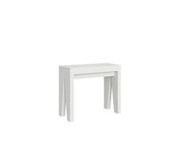 Console extensible blanche 8 personnes 40 à 196 cm Naxo 2 pieds