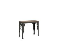 Console extensible 90x40/196 cm Paxon Small Evolution Chêne Nature cadre Anthracite -