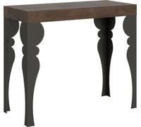 Console extensible 90x40/196 cm Paxon Small Premium Noyer Structure Anthracite