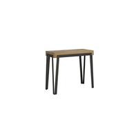 Console extensible 90x40/196 cm Rio Small Chêne Nature cadre Anthracite - ITAMOBY