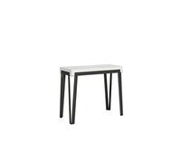 Console extensible 90x40/196 cm Rio Small Frêne Blanc cadre Anthracite -
