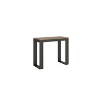 Console extensible 90x40/196 cm Tecno Evolution Small Chêne Nature cadre Anthracite -