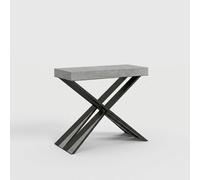 Console extensible 90x40/196 cm Diago Small Ciment cadre Anthracite -