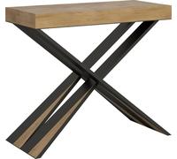 Console extensible 90x40/300 cm Chêne Diago Nature Structure Anthracite