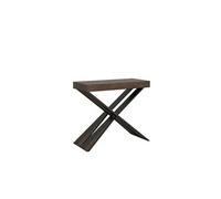 Console extensible 90x40/300 cm Diago Noyer cadre Anthracite -