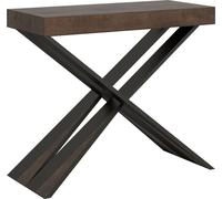 Console extensible en bois design moderne Diago Noix - Diago - 90x40-300 cm - Marron