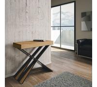 Console extensible 90x40/300 cm Diago Premium Chêne Nature Structure Anthracite