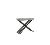 Console extensible 90x40/300 cm Diago Premium Ciment cadre Anthracite -