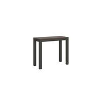Console extensible 90x40/300 cm Everyday Evolution Noyer cadre Anthracite -