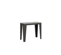 Console extensible 90x40/300 cm Flame Evolution Ciment cadre Anthracite -