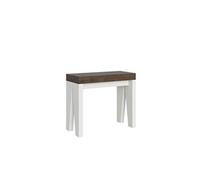 Console extensible 90x40/300 cm Naxy Mix dessus Noyer - structure Frêne Blanc -