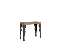 Console extensible 90x40/300 cm Paxon Chêne Nature cadre Anthracite -