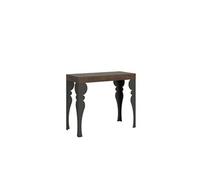 Console extensible 90x40/300 cm Paxon Premium Noyer cadre Anthracite -