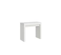 Console extensible blanche 12 personnes 40 à 300 cm Ribo 2 pieds