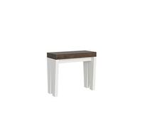 Console extensible 90x40/300 cm Spimbo Mix dessus Noyer - structure Frêne Blanc -