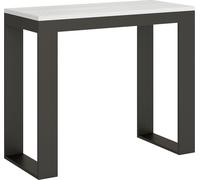 Console extensible 90x40/300 cm Tecno Evolution Frêne Blanc cadre Anthracite -