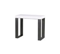Console extensible 90x40/300 cm Tecno Frêne Blanc structure Anthracite