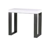 Console extensible 90x40/300 cm Tecno Frêne Blanc structure Anthracite