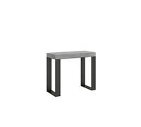 Console extensible 90x40/300 cm Tecno Premium Ciment cadre Anthracite -