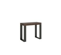 Console extensible 90x40/300 cm Tecno Premium Noyer cadre Anthracite -