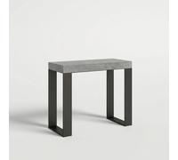 Console extensible 90x40/300 cm Tecno Ciment cadre Anthracite -
