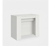 Console extensible 90x48-296 cm table de salle à manger en bois blanc Venus