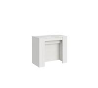 Table console extensible - VENUS - Frêne blanc - 10 places - Rectangulaire - Extensible jusqu'à 296 cm