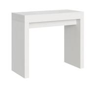 Console extensible blanche 12 personnes 40 à 300 cm Ribo 2 pieds