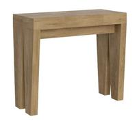 Console extensible bois clair 14 personnes 40 à 300 cm Sambo 2 pieds