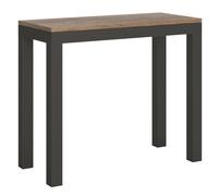 Console extensible bois clair et pieds métal anthracite 14 personnes 40 à 300 cm Diva