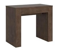 Console extensible 90x49/307 cm Extra Noyer rallonges internes -