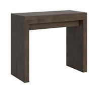 Console extensible bois marron 12 personnes 40 à 300 cm Ribo 2 pieds