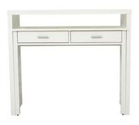 Console Extensible Bureau "Nine" 100cm Blanc Blanc G