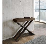 Console extensible en bois design moderne Diago Noix - Diago - 90x40-300 cm - Marron