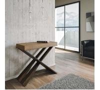 Console extensible - Diago - PREMIUM - Noyer - 300 cm - 10 places