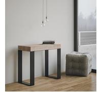 Console extensible - Tecno Oak - design moderne - bois métal - 90x40-300cm
