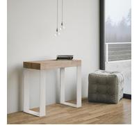Console extensible - Tecno - Small Oak Nature - Blanc - Enfant - 10 places