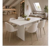 Console extensible - THE WHITE STONE - Modèle 120×35/70×75 cm - Blanc mat - 2-en-1 console/table - Étagère intégrée