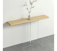Console Extra Longue avec Pieds en Acrylique, Table d'appoint étroite pour entrée, Bureau en Bois derrière Le canapé, Table d'appoint Moderne en lévitation(C,160 * 30 * 73cm)