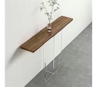 Console Extra Longue avec Pieds en Acrylique, Table d'appoint étroite pour entrée, Bureau en Bois derrière Le canapé, Table d'appoint Moderne en lévitation(A,100 * 30 * 73cm)