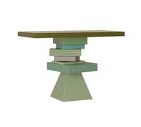 Console Farmhouse en Bois de 119 cm avec Base créative for entrée et Salon(Green)