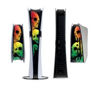 Console Fibre de Carbone Bande centrale Sticker pour PS5 Pro, Film protecteur du panneau central Sticker Strip pour PS5 Pro Console de jeux Accessoires (PS5CQ-Pro-0061)
